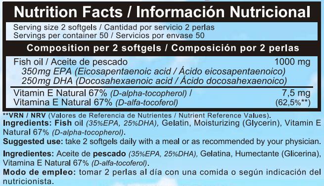 Ultra Omega 3 35/25 - 100 softgels Beverly Nutrition 2/3