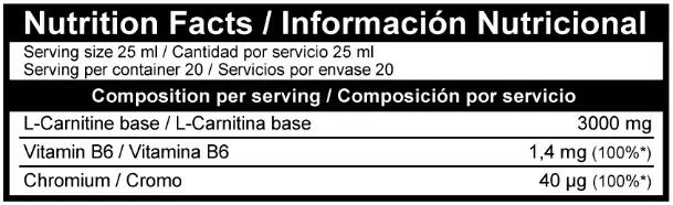 Carni Liquid 3000 - 500ml - Sabor Naranja Beverly Nutrition 2/3