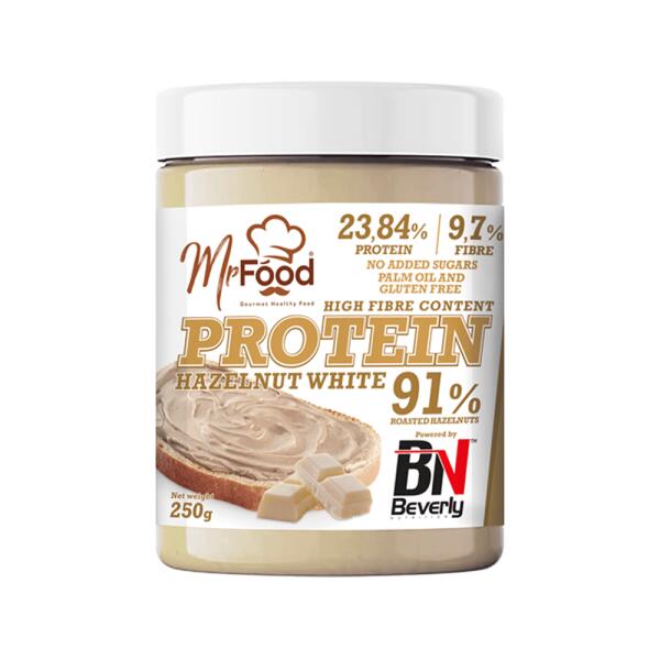 Beverly - Protein Hazelnut Cream - 250g Chocolat Blanc Aux Noisettes De Beverly Nutrition - Beurre De Fruits À Coques - Taille Unique - Decathlon