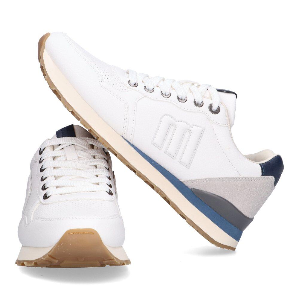 Deportivas Casual Hombre Suela Plana - Modelo 84755 Blanco 5/6