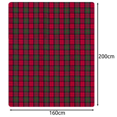 Patura groasa si pufoasa, dimensiune 160 x 200 cm, model in carouri, 430 g/m2
