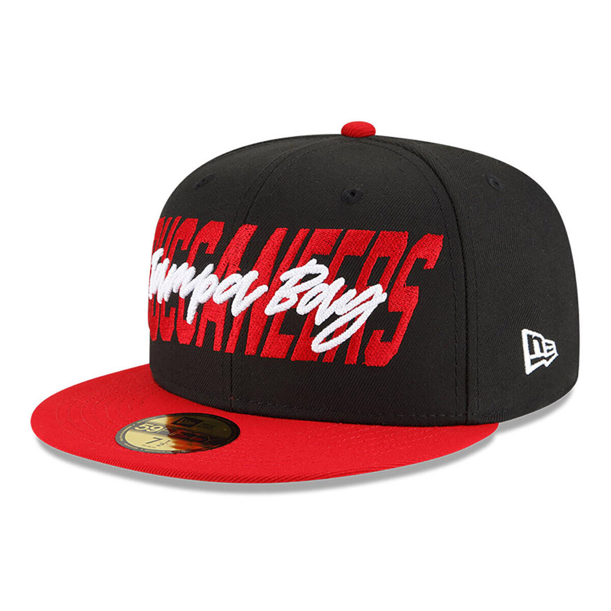 New Era 59FIFTY Cap Tempa Bay Buccaneers NFL22 Draft schwarz 3/4