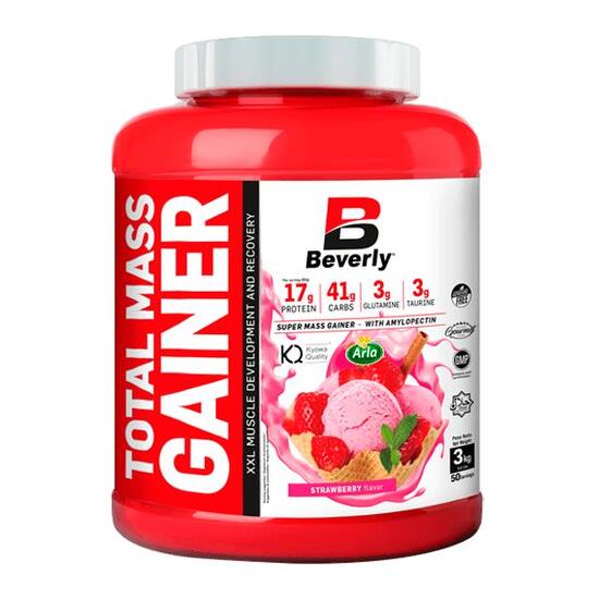 Total mass gainer - 3kg Fraise de Beverly Nutrition