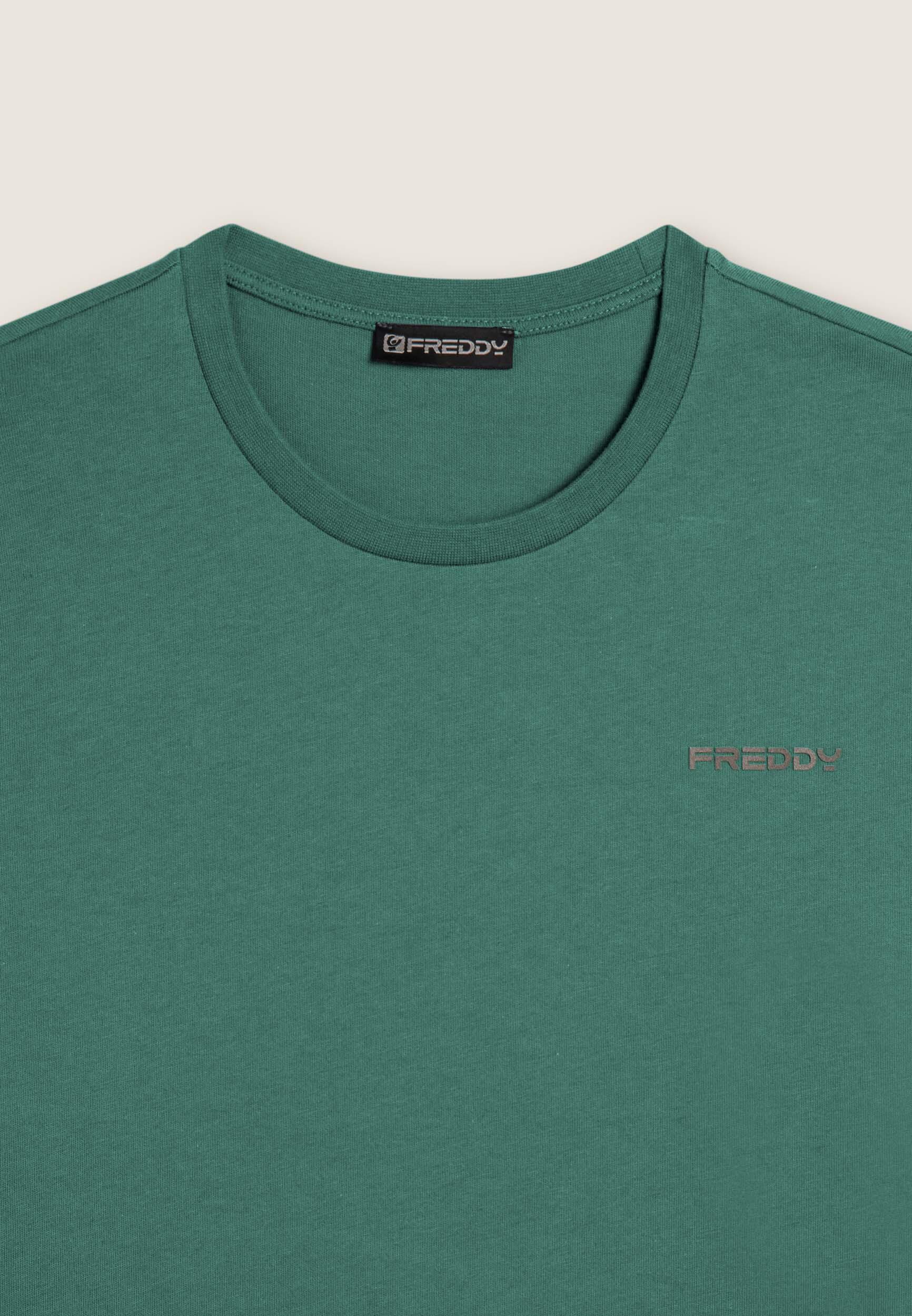 Camiseta de algodón de manga larga con logotipo en el pecho 3/3