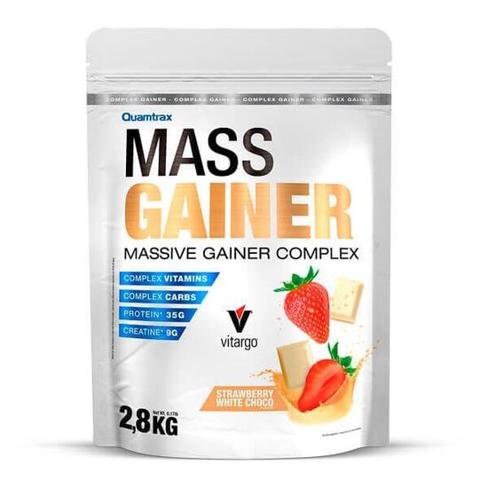 Mass gainer - 2.8kg Fraise Chocolat Blanc de Quamtrax
