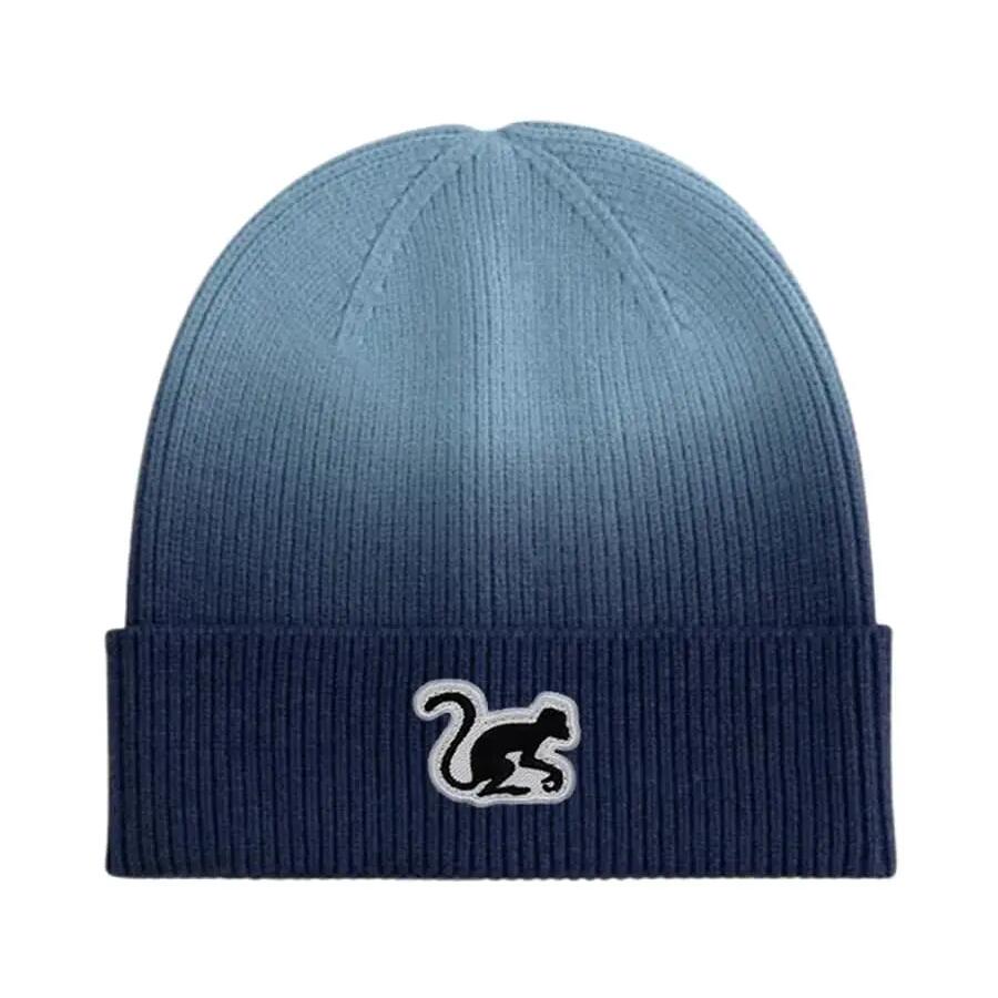 Beanie Hat - Embroidered Logo / Gradient / One Size (Blue)