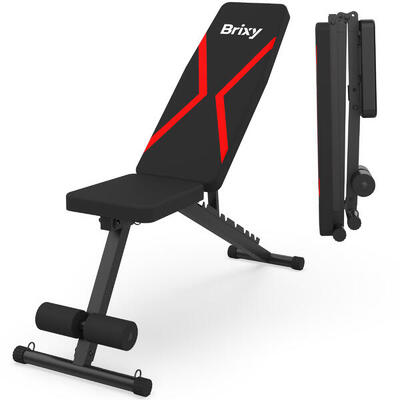 Fitness halterbank - 300kg - verstelbaar & inklapbaar - zwart