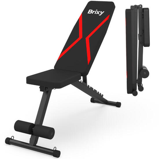 Infinity verstelbare fitness halterbank inklapbaar tot 300 kg zwart