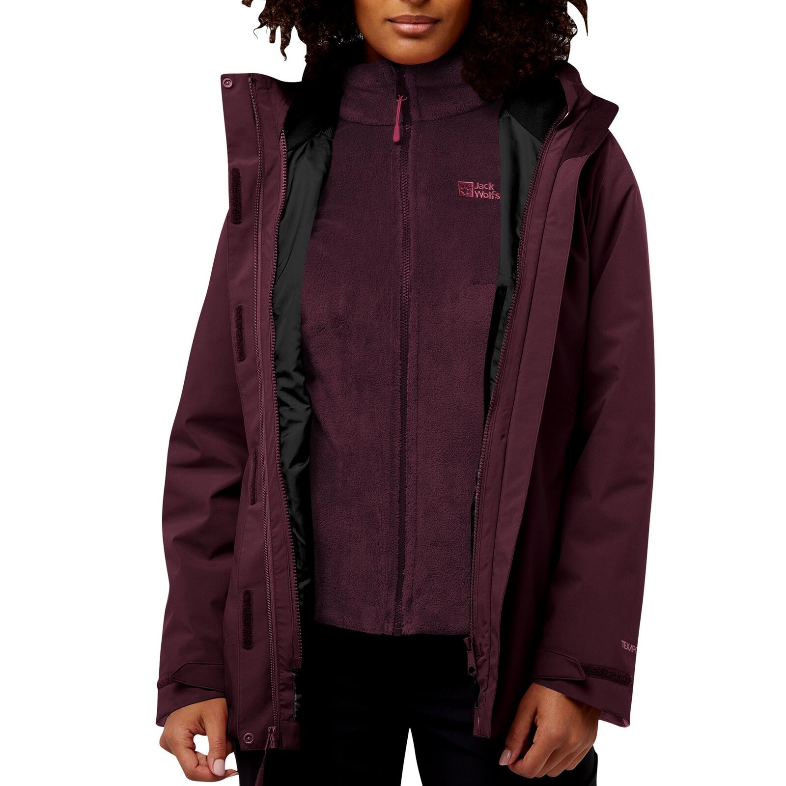 Wanderjacke wasserdicht atmungsaktiv Damen - Rotwand 3 in 1 Jacke W 5/6