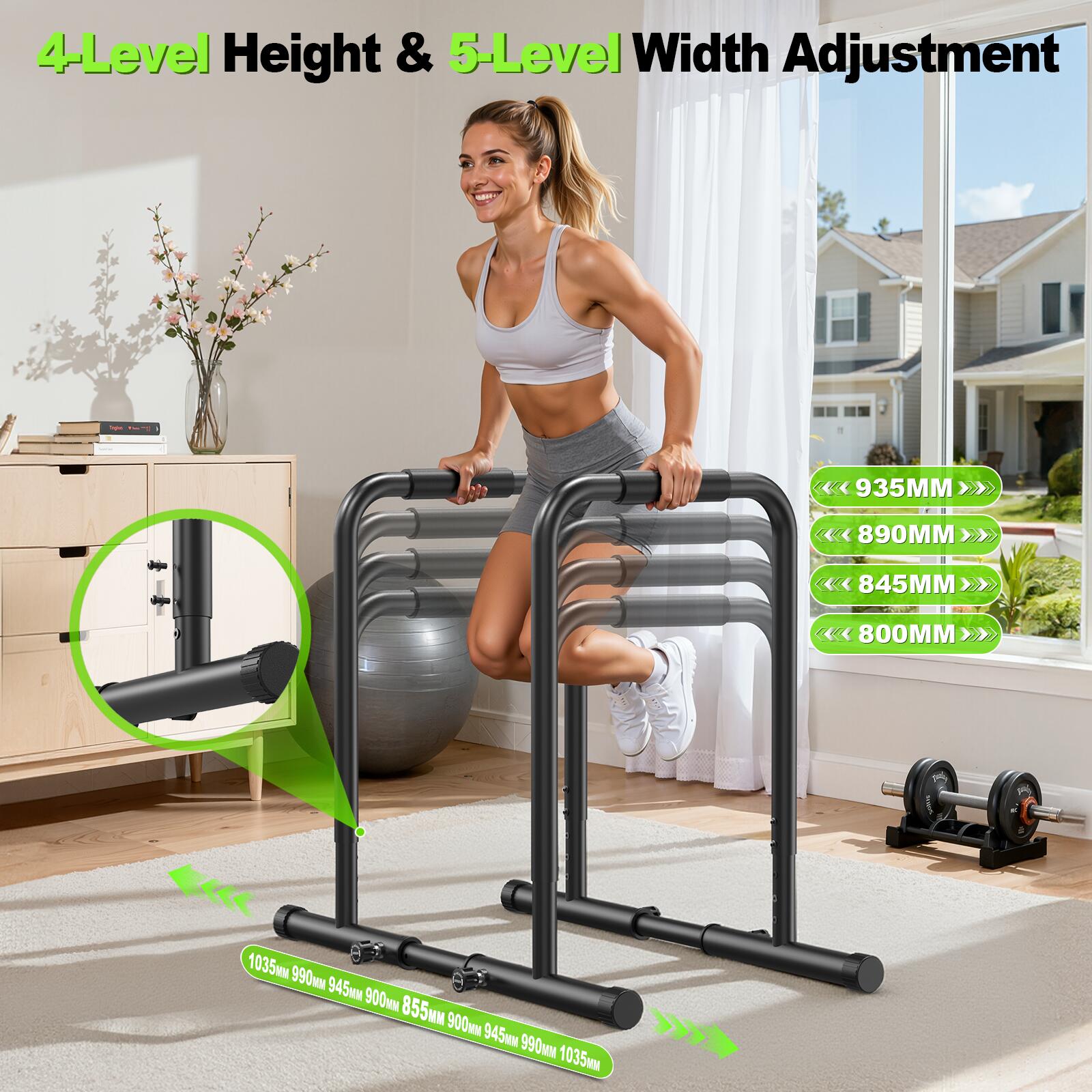 Verstelbare Unisex Fitness Dip Bars 250 kg 3/3