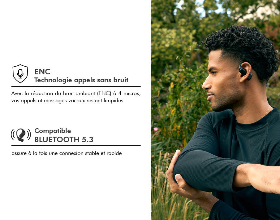Ecouteurs Play AirSport True Wireless ENC Open-Ear Noir + Garantie à 4/4