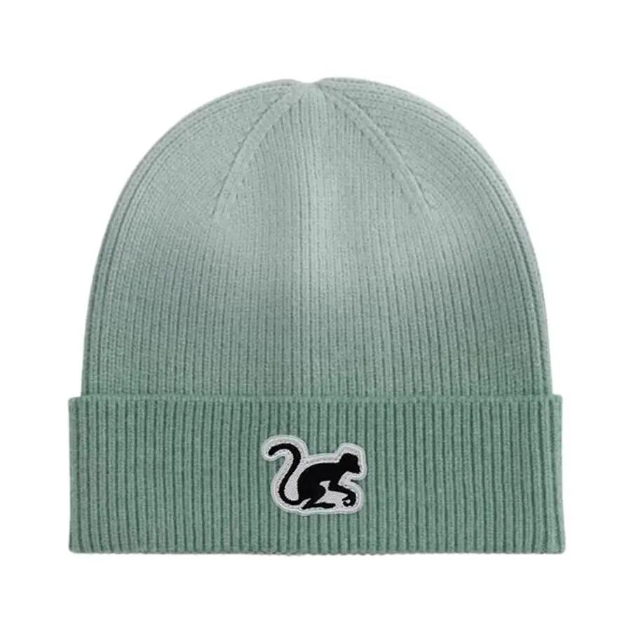 Beanie Hat - Embroidered Logo / Gradient / One Size (Green)