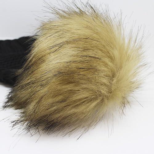 Bonnet à pompon - Unisexe - Taille unique - Fabriqué dans l'UE (Noir) 3/3