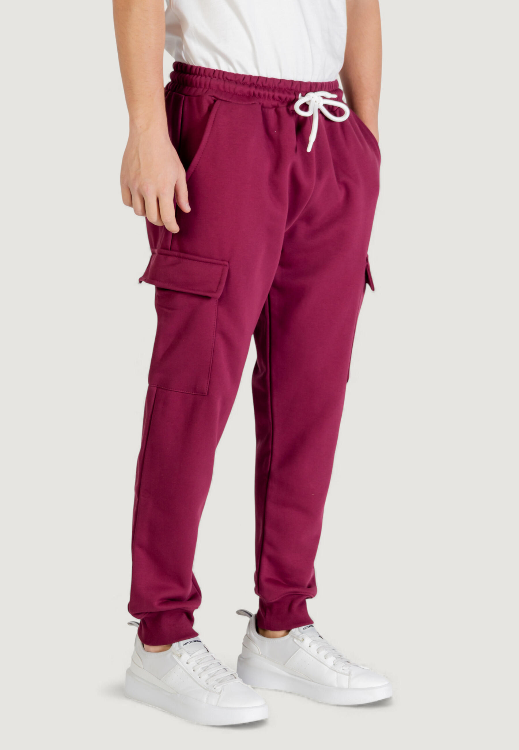 pantalon  HOMME bordeaux 3/4