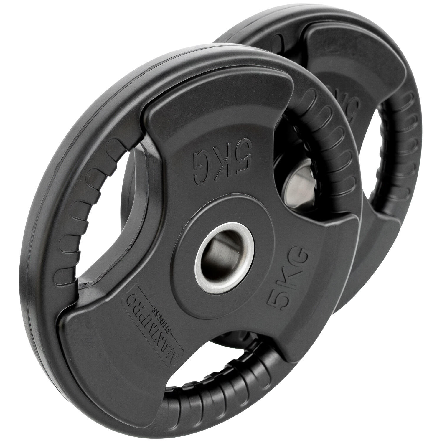 Set 2 Discos Caucho Maximpro Masos C/Agarre 5kg 3/4