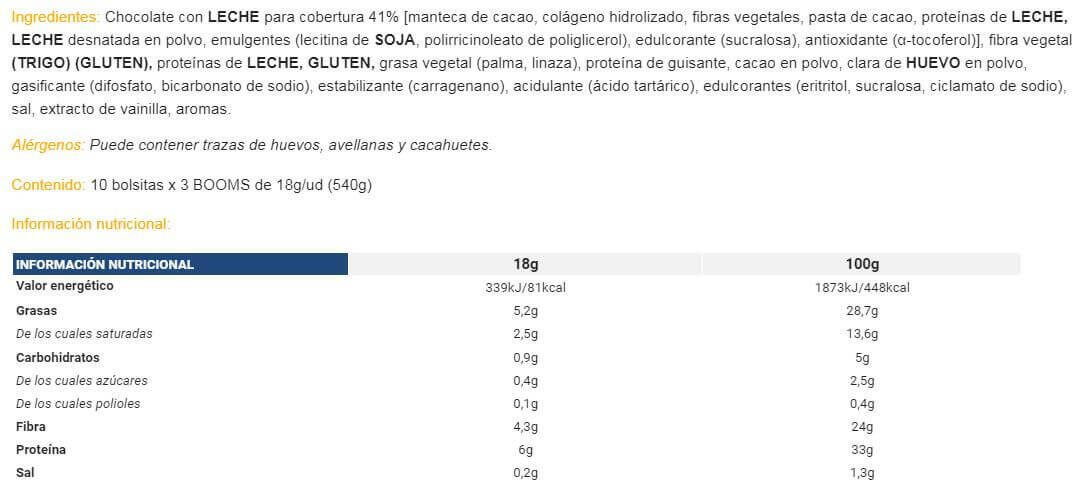 Protein booms - 18g x 3booms Chocolate ao Leite da Quamtrax 2/3