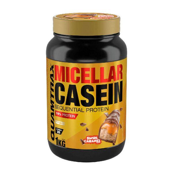 Micellar Casein - 1 kg of Quamtrax Crunchy Caramel Biscuit