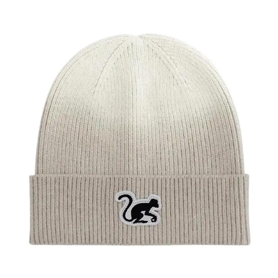 Beanie Hat - Embroidered Logo / Gradient / One Size (White)