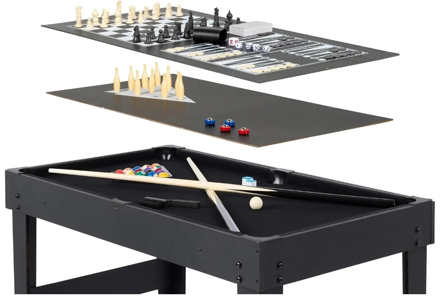MULTI STÓŁ DO GIER 10w1 PIŁKARZYKI PING PONG KOLOROWE WIELOKOLOROWE 4/4
