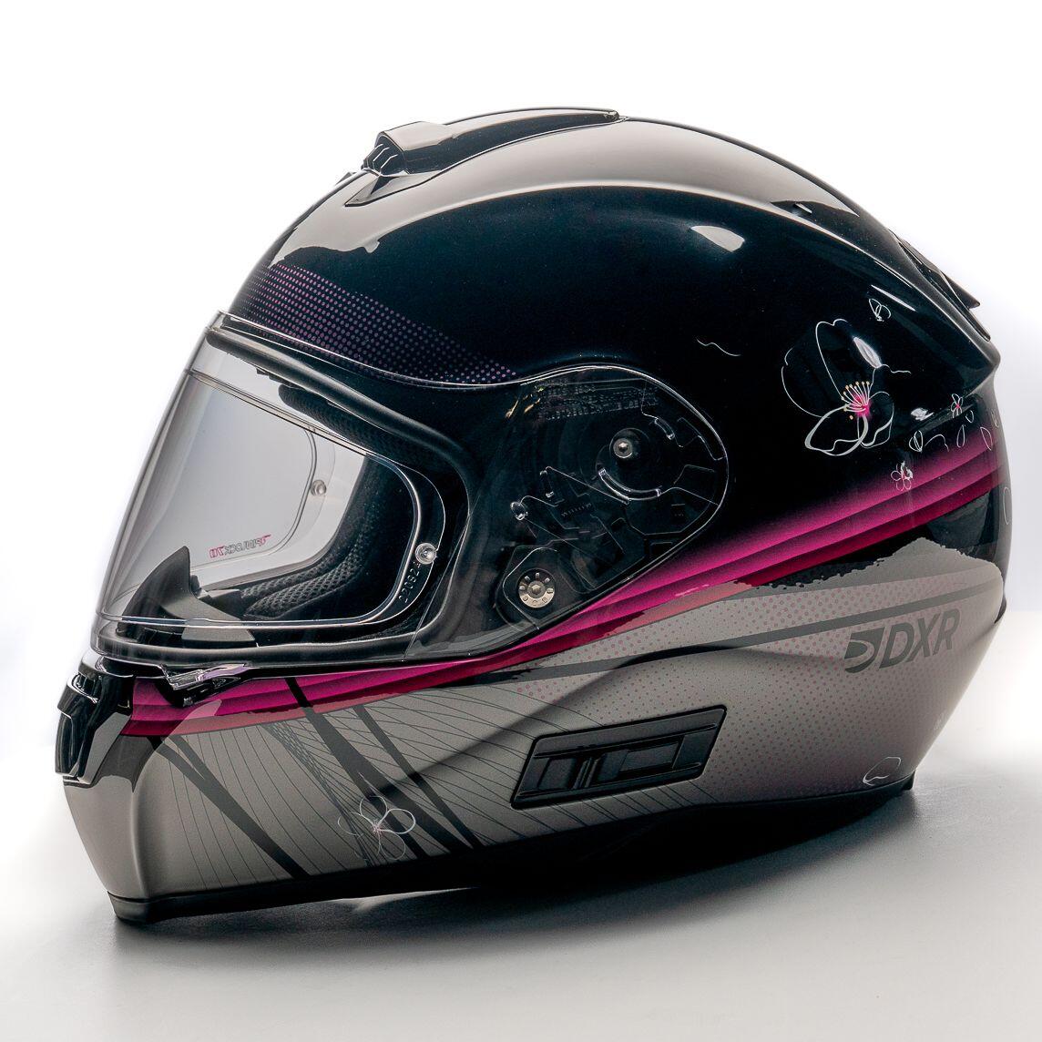 MOTOBLOUZ Casque Intégral OPTIMUS CHERRY-BLOSSOM Black/Pink Shiny | ECE 22.06 2/7