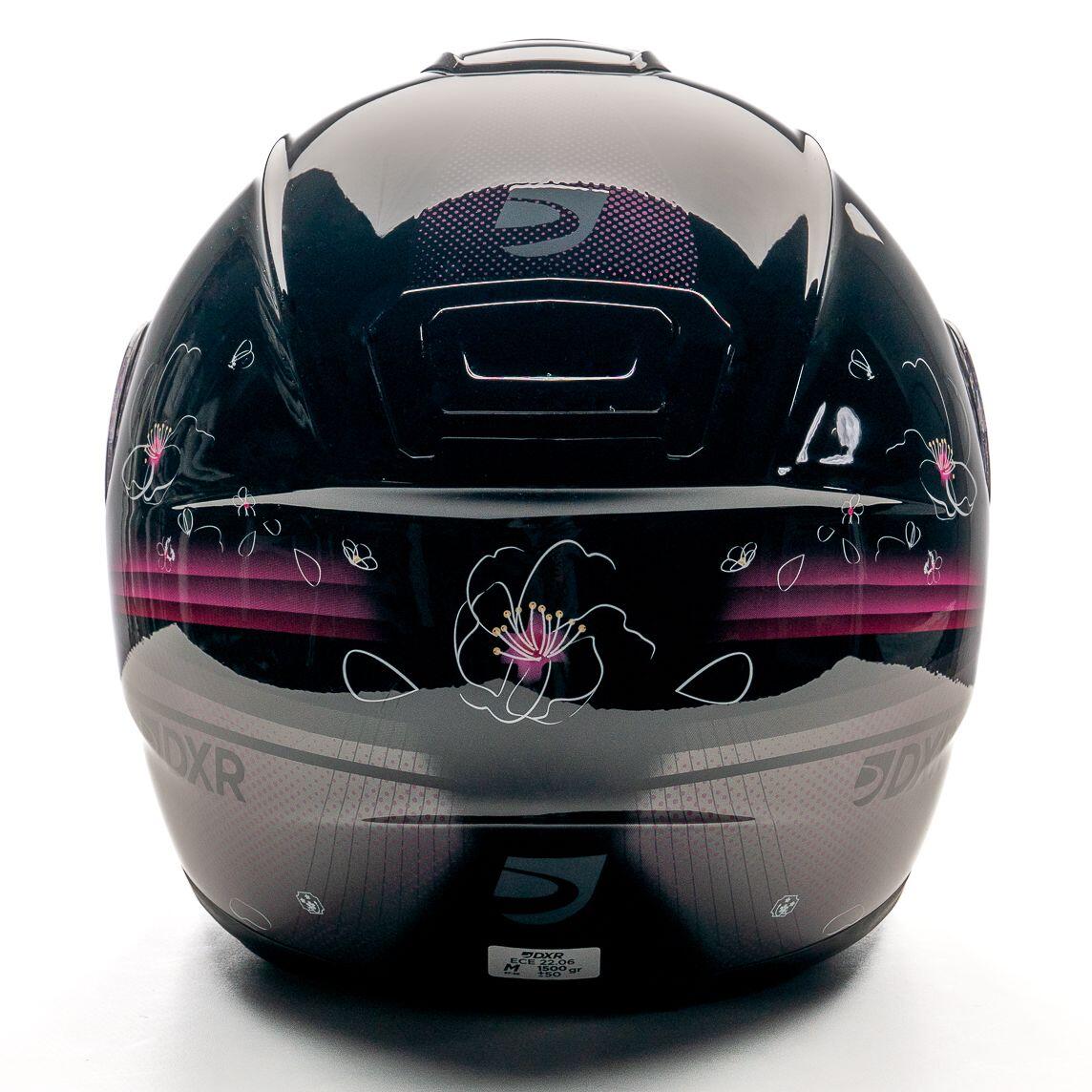 MOTOBLOUZ Casque Intégral OPTIMUS CHERRY-BLOSSOM Black/Pink Shiny | ECE 22.06 4/7