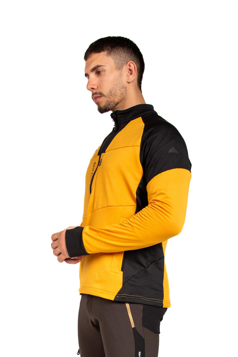 Forro polar Técnico de Montaña Transpirable HORNET MAO Hombre Negro/Amarillo 3/3