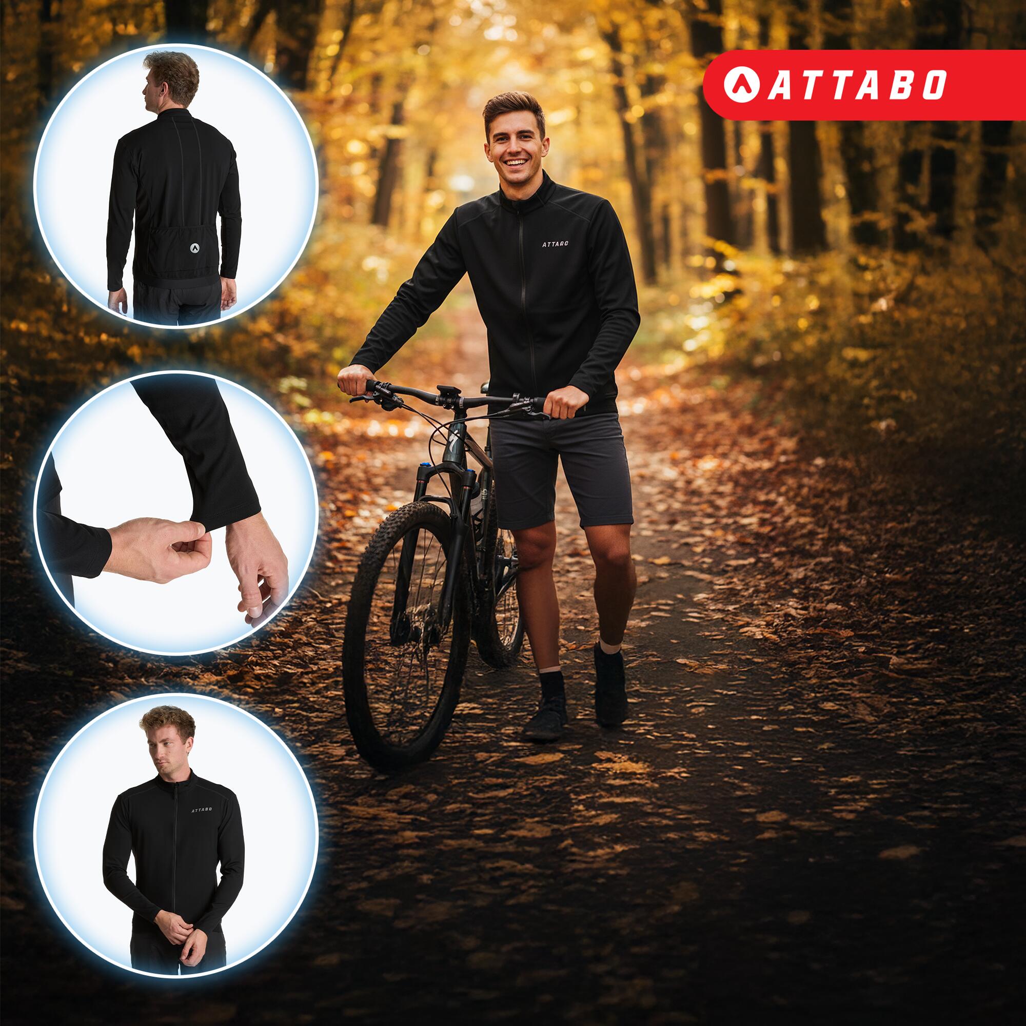 Felpa da ciclismo uomo ATTABO FLEERO REF termica 2/7