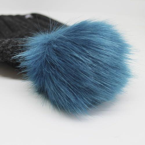 Gorro con Pompón - Unisex - Talla Única - Fabricado en EU (Gris) 3/3