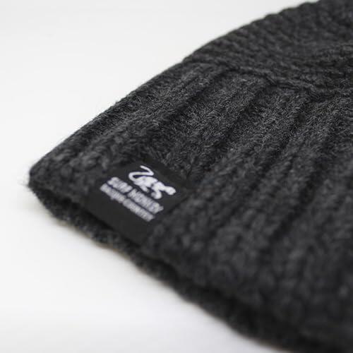 Gorro con Pompón - Unisex - Talla Única - Fabricado en EU (Gris) 2/3