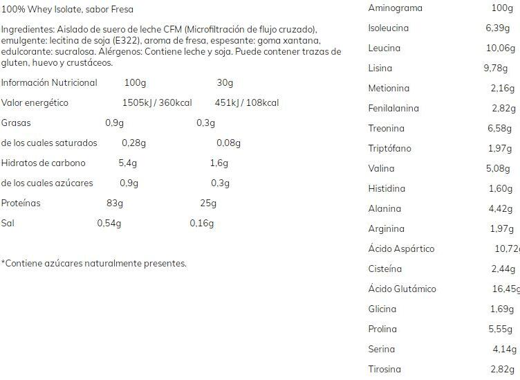 100% Whey Isolate - 700g Fresa Quamtrax 2/3