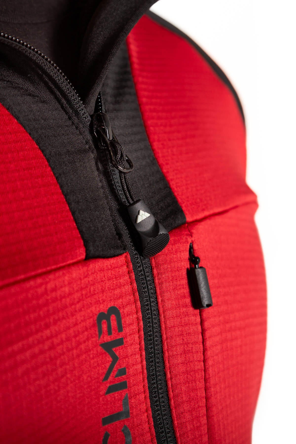 Forro polar com capuz Hornet Vetta Alpinismo Transpirável Homem Preto/Vermelho 2/3