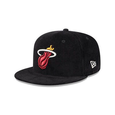 New Era 59FIFTY Cap Miami Heat Letterman Pin Cord schwarz
