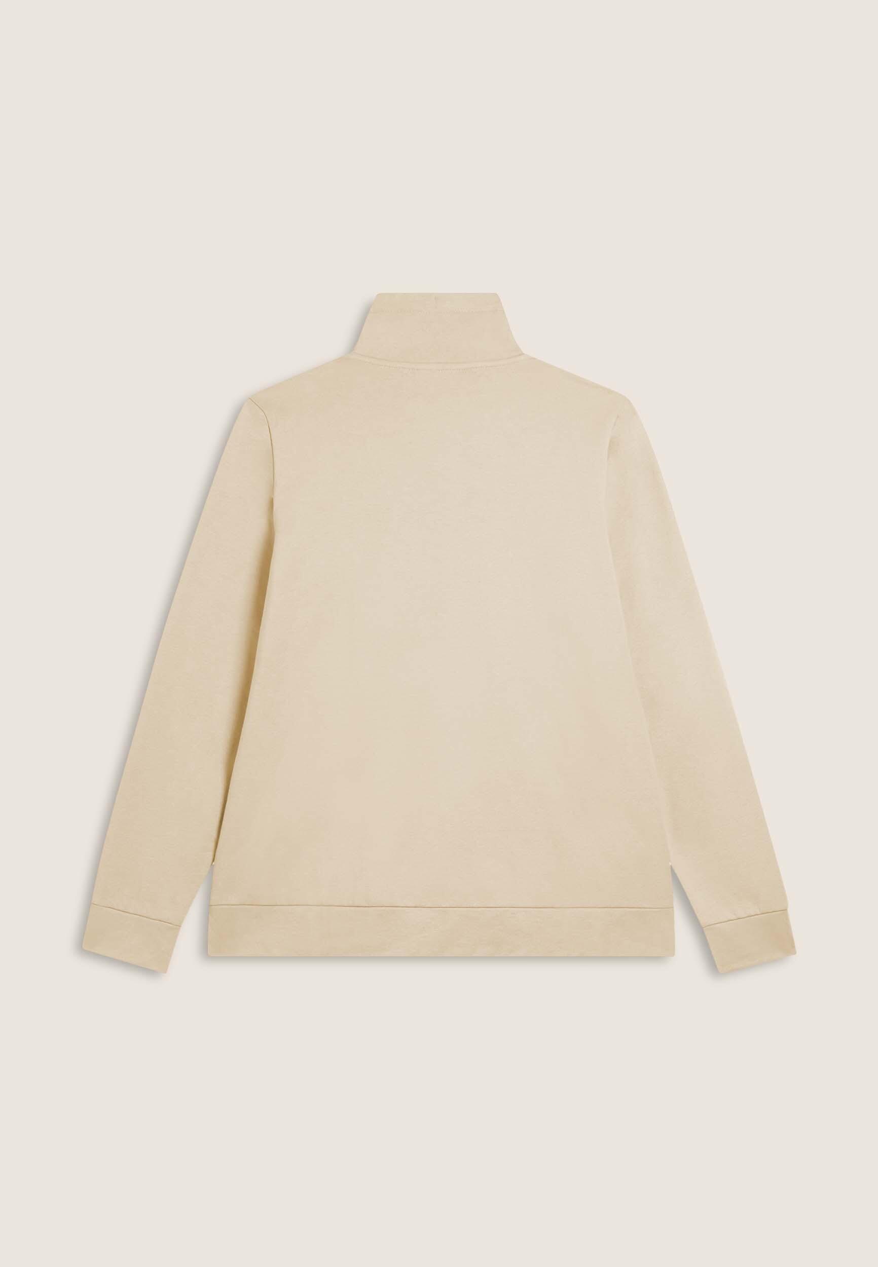 Damessweatshirt met ritssluiting, hoge kraag en gouden details 2/3