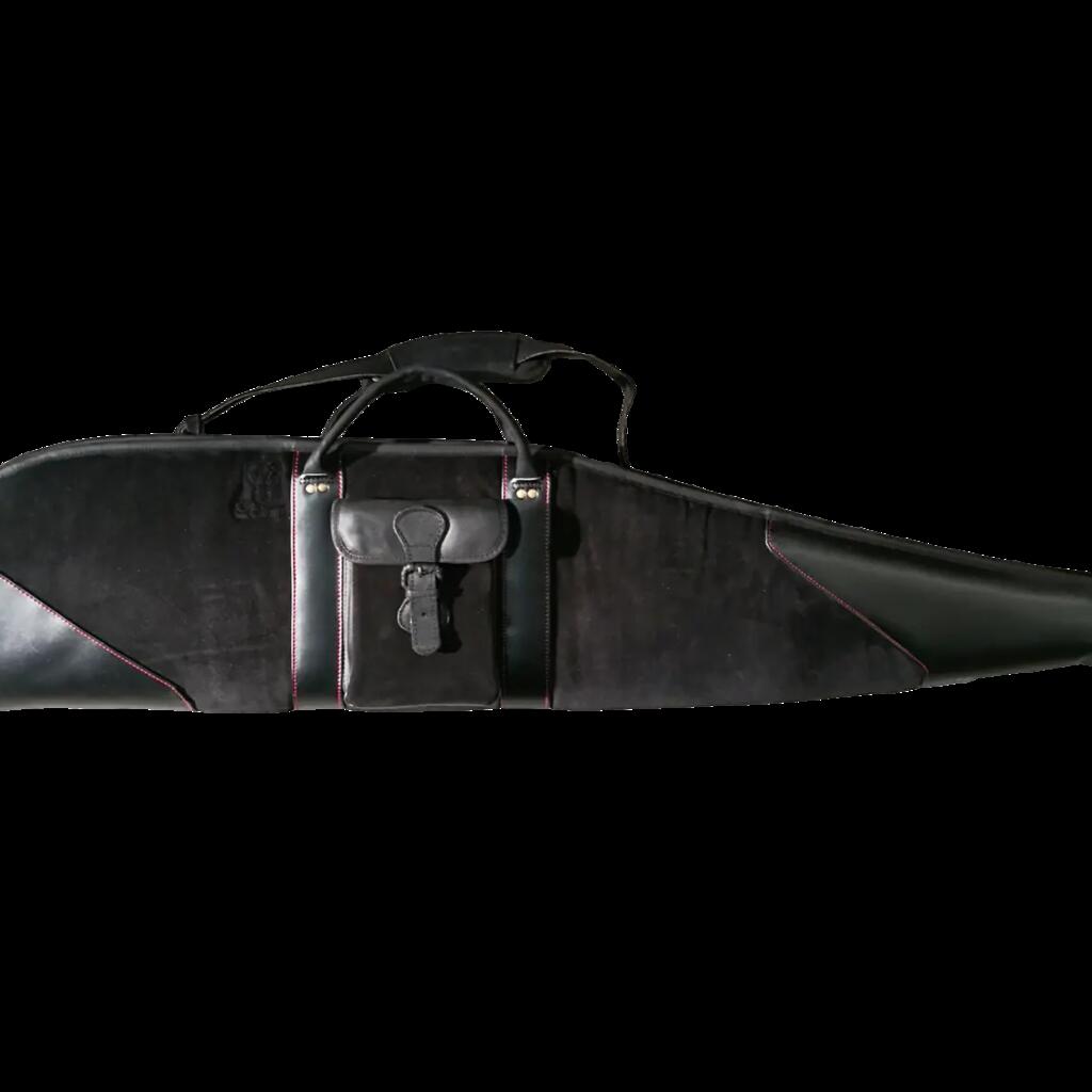Калъф от черна кожа за карабина 120 cm