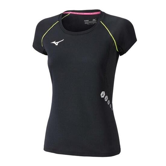 Camiseta Negra Mizuno para Mujer