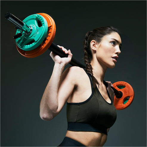 DISQUE DE MUSCULATION OLYMPIQUE CAOUTCHOUC GRIP 51MM | AU CHOIX DE 1,25KG À 25KG 3/7