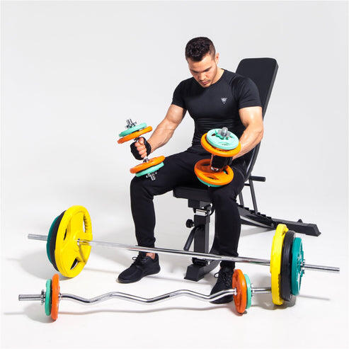 DISQUE DE MUSCULATION OLYMPIQUE CAOUTCHOUC GRIP 51MM | AU CHOIX DE 1,25KG À 25KG 3/7