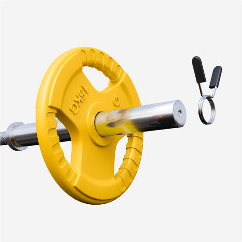 DISQUE DE MUSCULATION OLYMPIQUE CAOUTCHOUC GRIP 51MM | AU CHOIX DE 1,25KG À 25KG 4/7