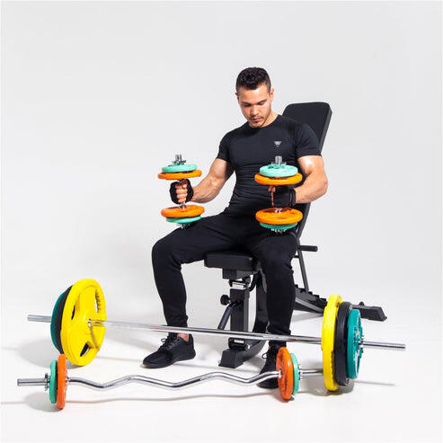 DISQUE DE MUSCULATION OLYMPIQUE CAOUTCHOUC GRIP 51MM | AU CHOIX DE 1,25KG À 25KG 6/7