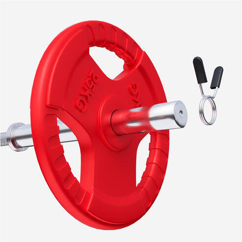 DISQUE DE MUSCULATION OLYMPIQUE CAOUTCHOUC GRIP 51MM | AU CHOIX DE 1,25KG À 25KG 4/7
