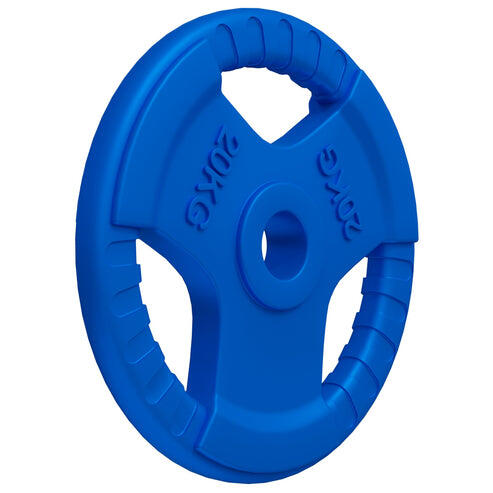 GORILLA SPORTS Závažový kotouč - silový trénink - litina s gumovým obalem - 20 kg