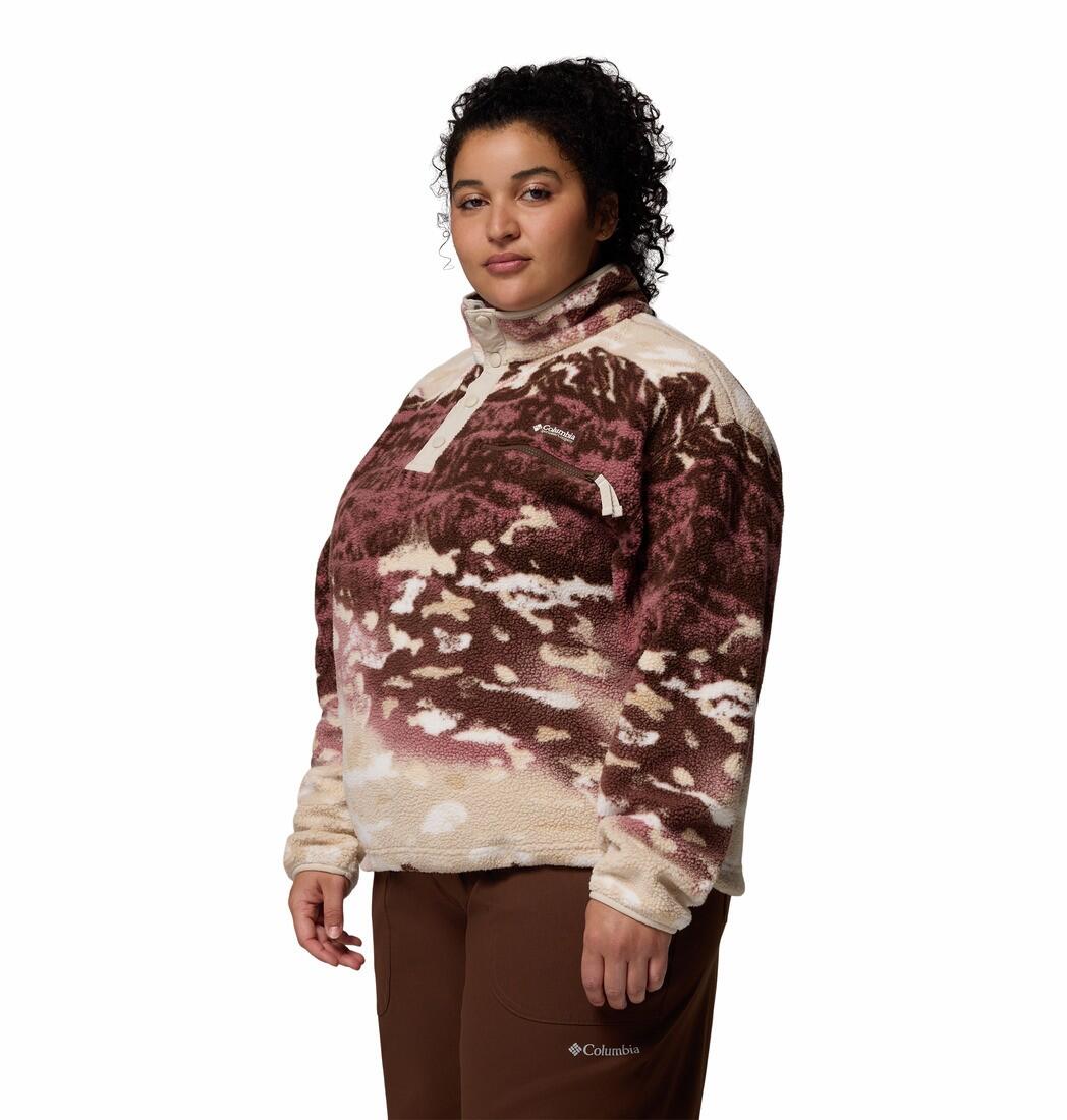 Columbia Sudadera Helvetia™ Ii Printed Cropped Half Snap Marrón 7/7