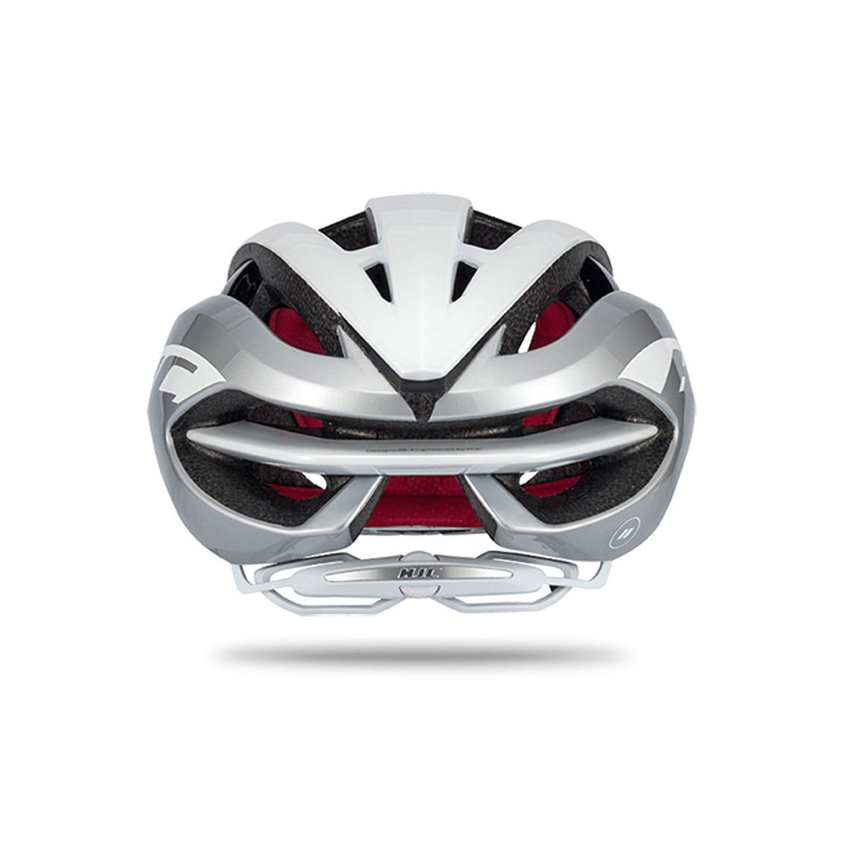 Casque de route IBEX - blanc brillant / argenté 3/4