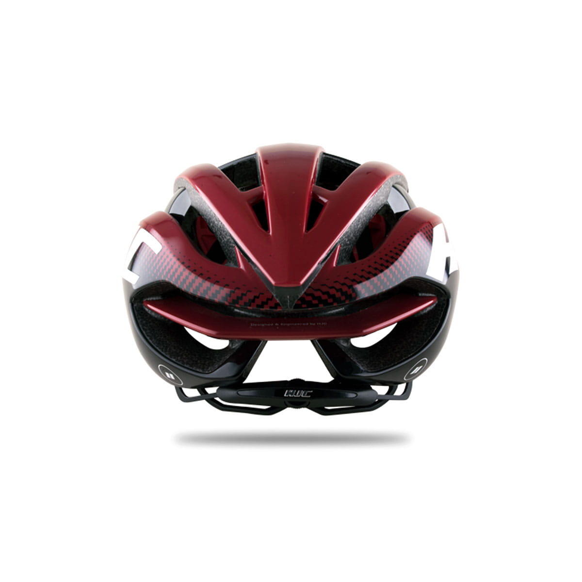 Casque de route IBEX - motif mat rouge 3/4