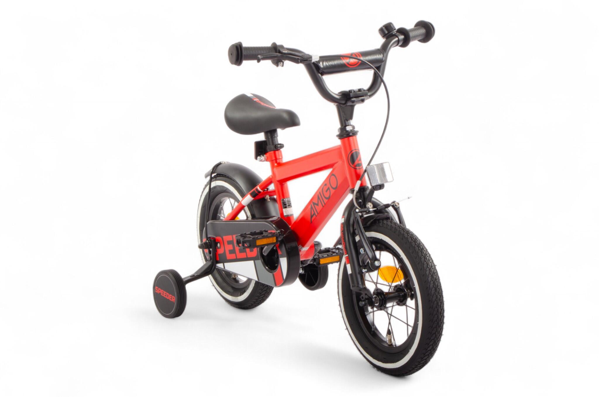 Speeder 12 Zoll Jungen Rücktrittbremse Rot/Schwarz 2/7