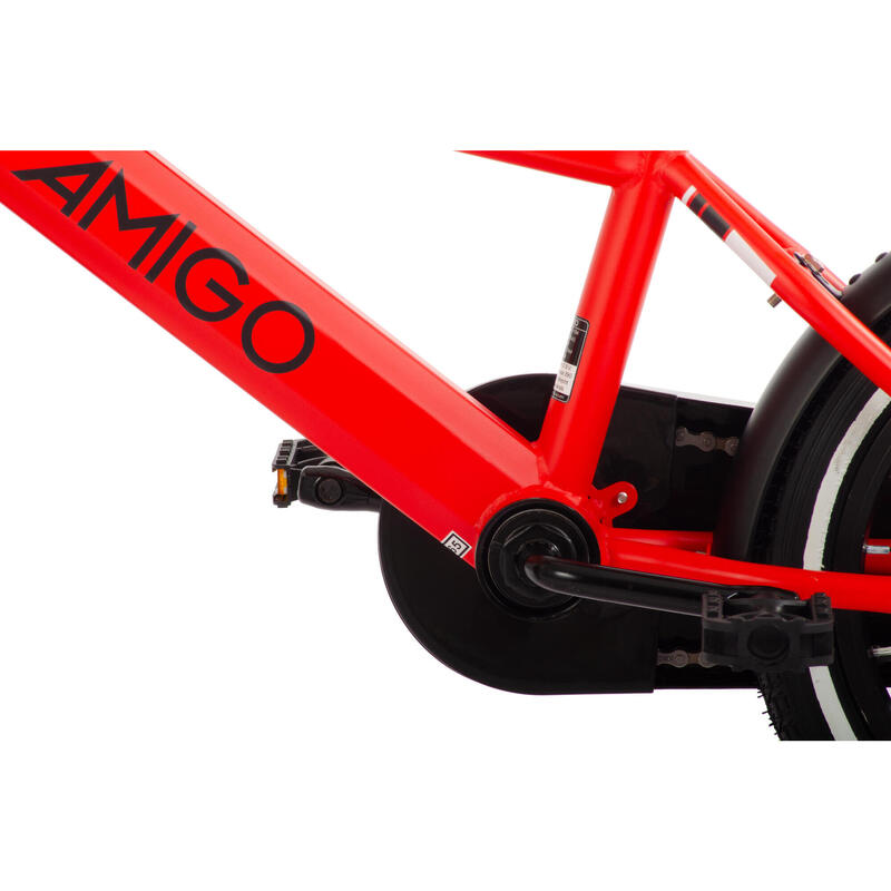 AMIGO Vélo garçon Speeder 16 Pouces Garçon Frein à rétropédalage Rouge/Noir