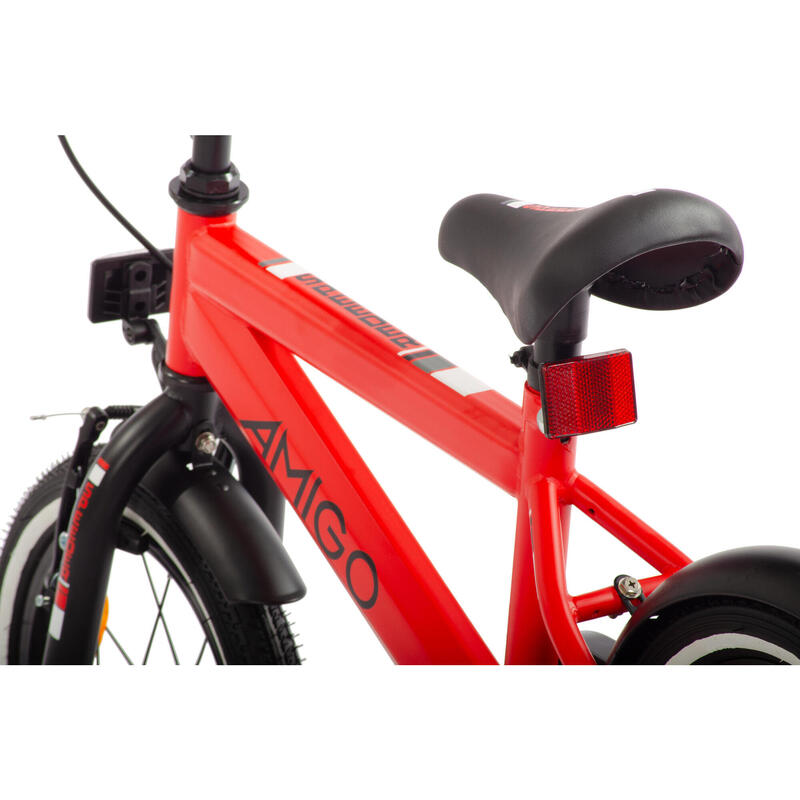AMIGO Vélo garçon Speeder 16 Pouces Garçon Frein à rétropédalage Rouge/Noir