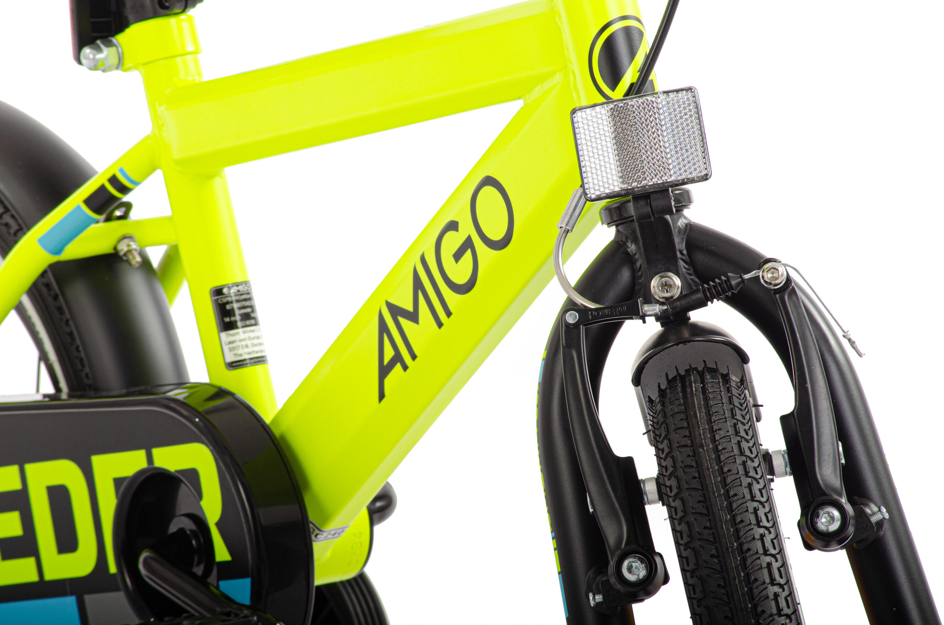 AMIGO Vélo garçon Speeder 12 Pouces Garçon Frein à rétropédalage Jaune/Noir 5/7