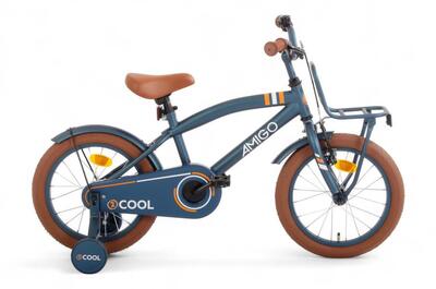 Amigo jongensfiets 2cool 16 inch jongens terugtraprem blauw