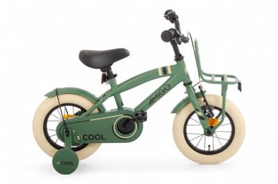 Amigo jongensfiets 2cool 12 inch jongens terugtraprem groen